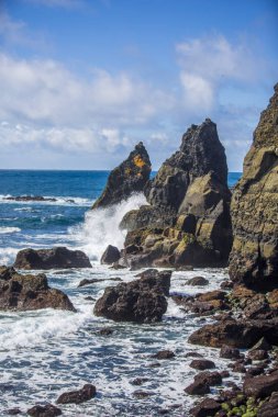 Milli Parkı İzlanda. Muhteşem manzara manzara İzlanda, jeotermal alan. Dramatik ve güzel sahne Lake Myvatn, Krafla /Iceland - 02.05.2018
