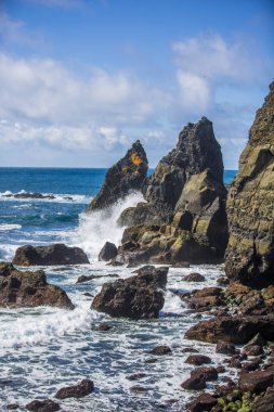 Milli Parkı İzlanda. Muhteşem manzara manzara İzlanda, jeotermal alan. Dramatik ve güzel sahne Lake Myvatn, Krafla /Iceland - 02.05.2018