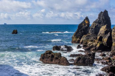 Milli Parkı İzlanda. Muhteşem manzara manzara İzlanda, jeotermal alan. Dramatik ve güzel sahne Lake Myvatn, Krafla /Iceland - 02.05.2018