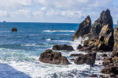 Milli Parkı İzlanda. Muhteşem manzara manzara İzlanda, jeotermal alan. Dramatik ve güzel sahne Lake Myvatn, Krafla /Iceland - 02.05.2018