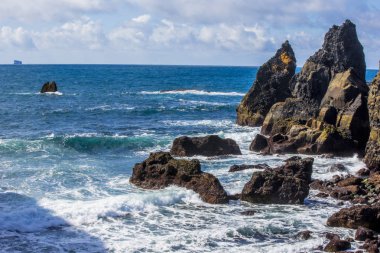 Milli Parkı İzlanda. Muhteşem manzara manzara İzlanda, jeotermal alan. Dramatik ve güzel sahne Lake Myvatn, Krafla /Iceland - 02.05.2018