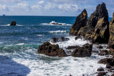 Milli Parkı İzlanda. Muhteşem manzara manzara İzlanda, jeotermal alan. Dramatik ve güzel sahne Lake Myvatn, Krafla /Iceland - 02.05.2018