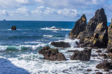 Milli Parkı İzlanda. Muhteşem manzara manzara İzlanda, jeotermal alan. Dramatik ve güzel sahne Lake Myvatn, Krafla /Iceland - 02.05.2018