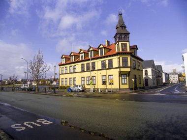 Milli Parkı İzlanda. Muhteşem manzara manzara İzlanda, jeotermal alan. Dramatik ve güzel sahne                  