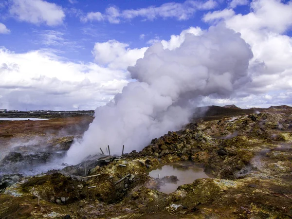 Nationaal Park Ijsland Een Prachtige Landschapsmening Ijsland Geothermisch Gebied Dramatische — Stockfoto