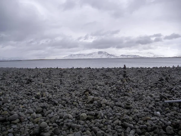 Národní Park Island Pohled Nádhernou Krajinu Islandu Geotermální Oblast Dramatické Stock Obrázky