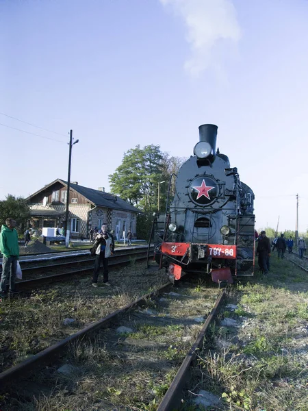 Паровий Двигун Поїзд Україна — стокове фото