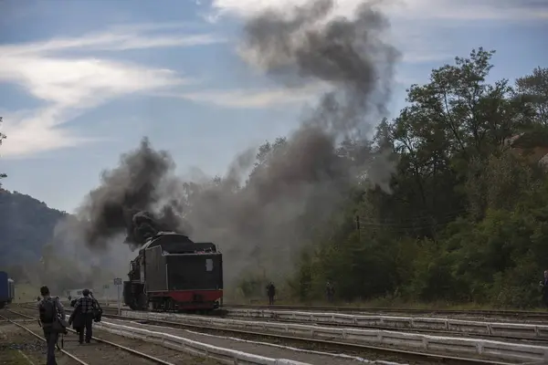 蒸汽机火车乌克兰 — 图库照片