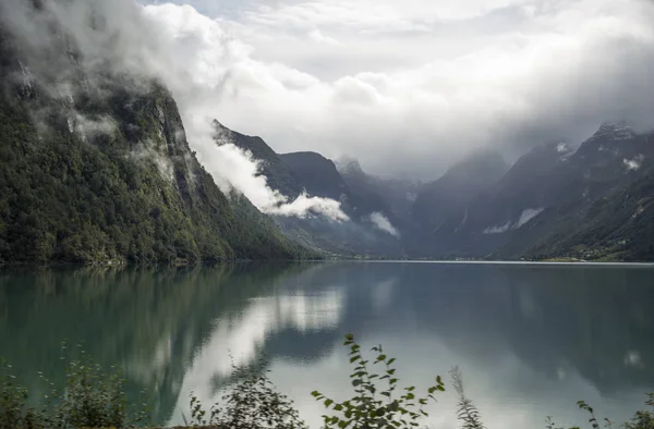 Jotunheimen Bergen Fiyortları Orman Bergen Norveç 2018 — Stok fotoğraf