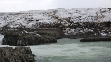 Reynisdrangar. Milli Parkı İzlanda. Muhteşem manzara manzara İzlanda, jeotermal alan. Dramatik ve güzel sahne Lake Myvatn, Krafla /Iceland - 02.05.2018