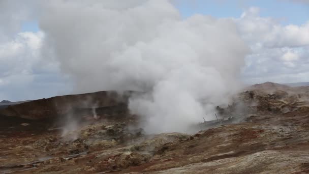 Reynisdrangar Park Narodowy Islandii Widok Wspaniałego Krajobrazu Islandii Obszar Geotermalnych — Wideo stockowe