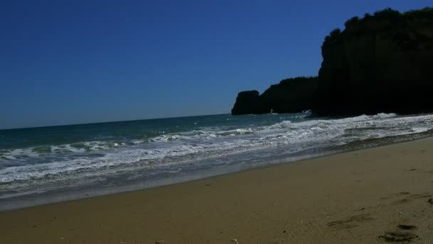 Playa Del Algarve Lagos Portugal — Vídeo de stock