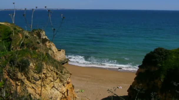 Spiaggia Dell Algarve Lagos Portogallo — Video Stock