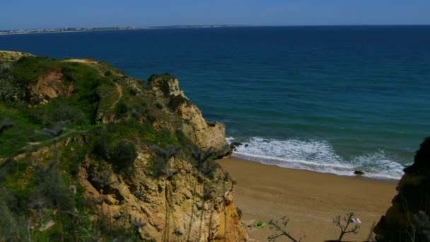 葡萄牙拉各斯阿尔加夫海滩 — 图库视频影像