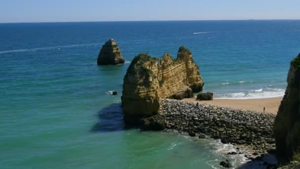 Plaża Algarve Lagos Portugalia — Wideo stockowe
