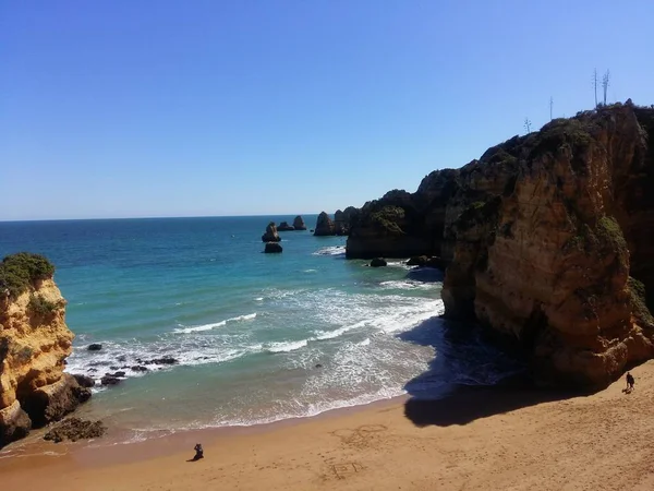 Παραλία Algarve Lagos Πορτογαλία — Φωτογραφία Αρχείου