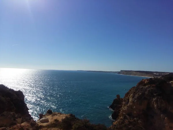 Παραλία Algarve Lagos Πορτογαλία — Φωτογραφία Αρχείου