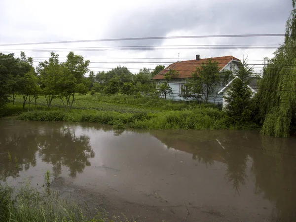 Inondations Ukraine Conditions Météorologiques Extrêmes — Photo