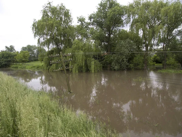 Inondations Ukraine Conditions Météorologiques Extrêmes — Photo