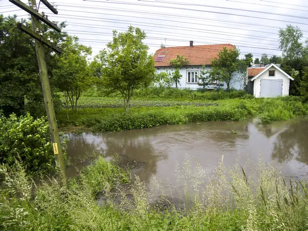 Inondations Ukraine Conditions Météorologiques Extrêmes — Photo