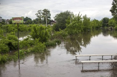 Ukrayna'da sel . Ekstrem hava.