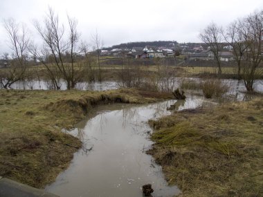 Ukrayna'da sel . Ekstrem hava.