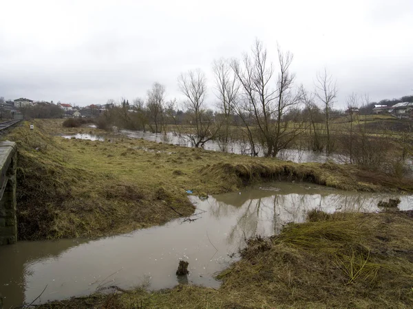 Översvämningar Ukraina Extrema Väder — Stockfoto