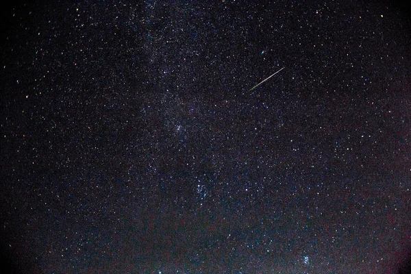 Meteor Perseide Pioggia Meteoriti Cielo Notturno Stelle Meteoriti — Foto Stock