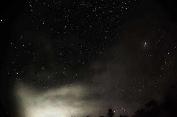 Meteor Perseid Deszcz Meteorów Nocne Niebo Gwiazd Meteorów — Zdjęcie stockowe