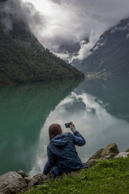 Jutunheimen Milli Parkı. Bergen Fiyortları ve Ormanı. Bergen, Norveç - 11.09.2018