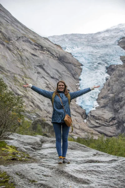 Nationaal Park Jutunheimen Bergen Fjorden Bos Bergen Noorwegen 2018 — Stockfoto