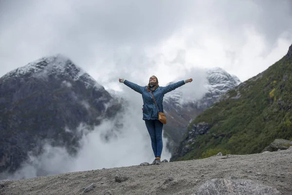 Parque Nacional Jutunheimen Bergen Fjords Forest Bergen Noruega 2018 — Fotografia de Stock