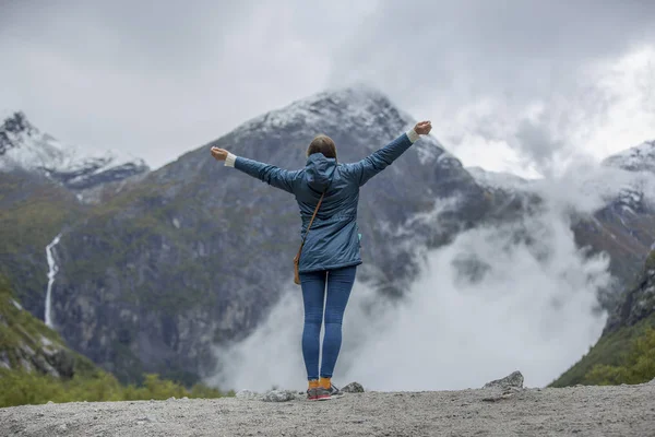 Parque Nacional Jutunheimen Bergen Fjords Forest Bergen Noruega 2018 — Fotografia de Stock