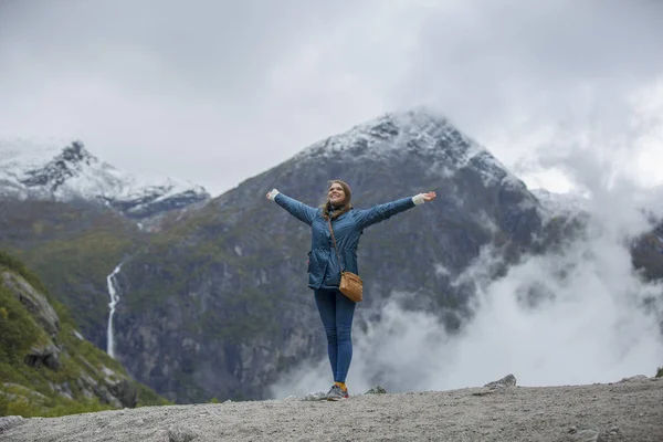 Parque Nacional Jutunheimen Bergen Fjords Forest Bergen Noruega 2018 — Fotografia de Stock