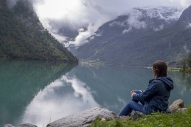 Jutunheimen Milli Parkı. Bergen Fiyortları ve Ormanı. Bergen, Norveç - 11.09.2018