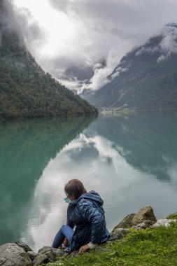 Jutunheimen Milli Parkı. Bergen Fiyortları ve Ormanı. Bergen, Norveç - 11.09.2018