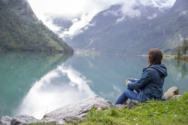 Parque Nacional Jutunheimen Bergen Fjords Forest Bergen Noruega 2018 — Fotografia de Stock