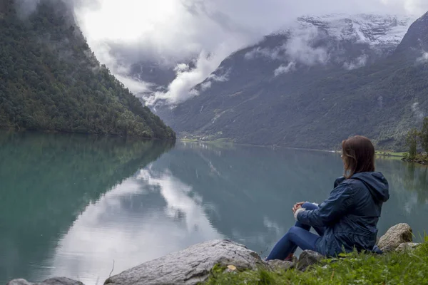 Parque Nacional Jutunheimen Bergen Fjords Forest Bergen Noruega 2018 — Fotografia de Stock