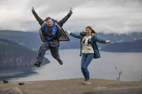 Parque Nacional Jutunheimen Bergen Fjords Forest Bergen Noruega 2018 — Fotografia de Stock