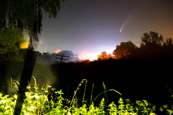 Cometa Cielo Nocturno — Foto de Stock