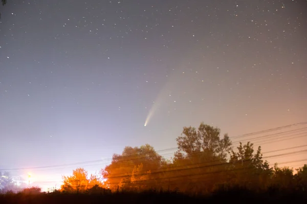 Cometa Cielo Nocturno — Foto de Stock