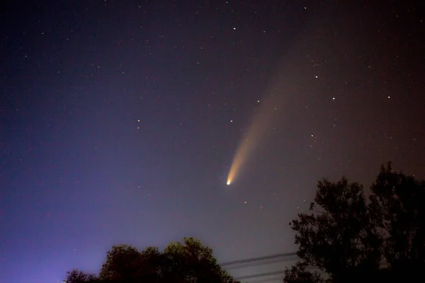 Cometa Cielo Nocturno — Foto de Stock