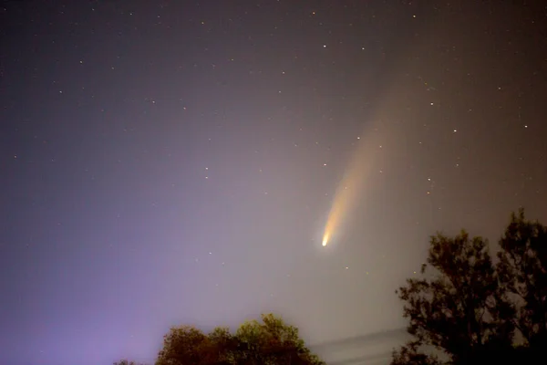 Cometa Cielo Nocturno — Foto de Stock
