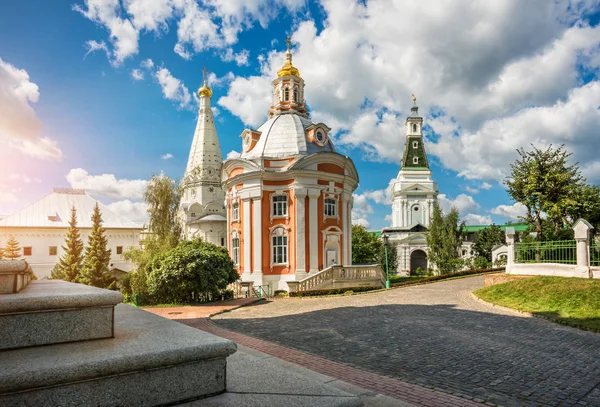 Igreja Smolenskaya Templo Zosima Savvaty Kalichya Torre Lavra Sergiev Posad — Fotografia de Stock