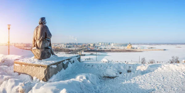 Μνημείο του Μαξίμ Γκόρκι στο Νίζνι Νόβγκοροντ — Φωτογραφία Αρχείου