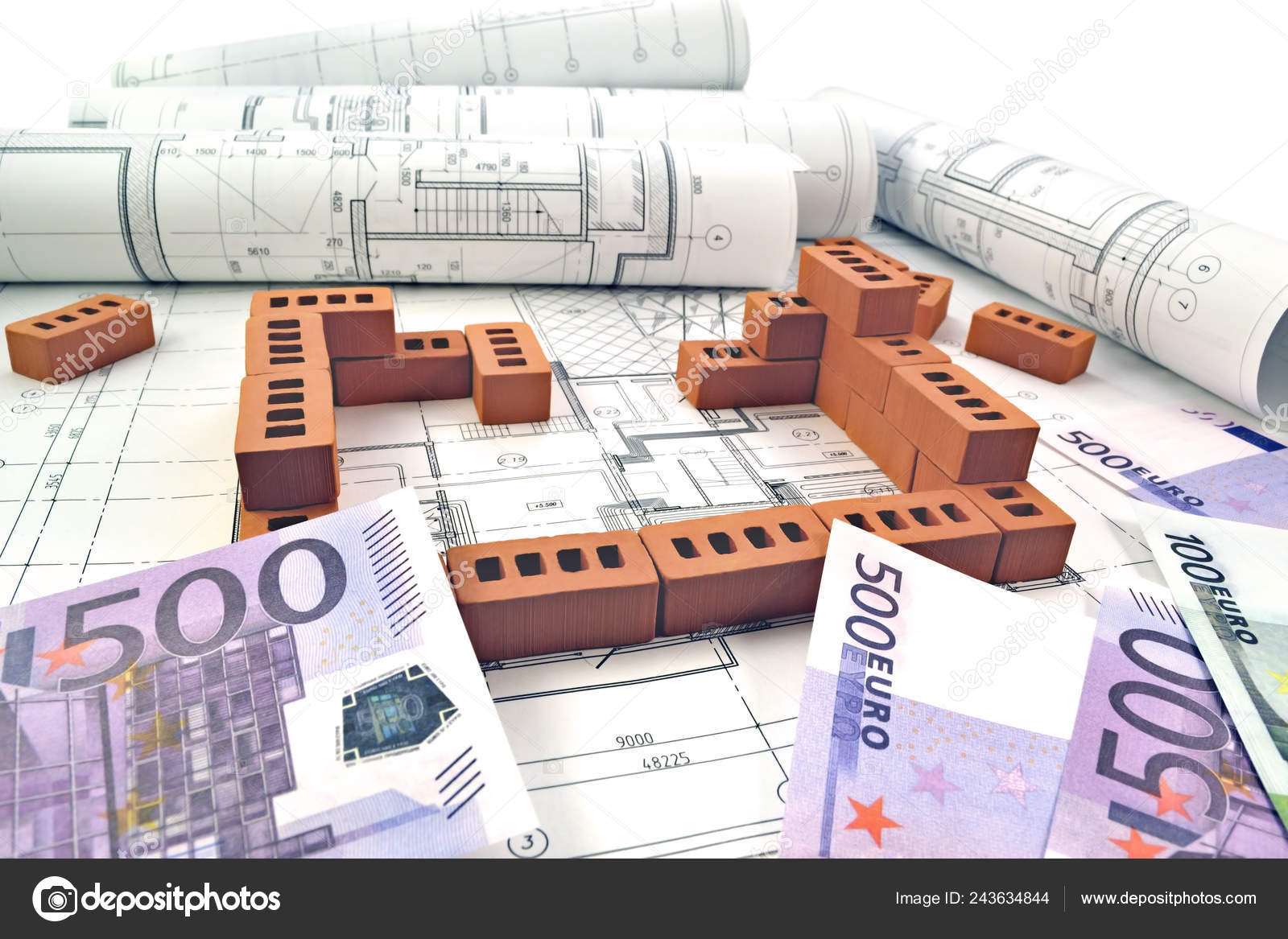 Drawings Project Bricks Euro Money Stock Photo Image By C Georgimironov