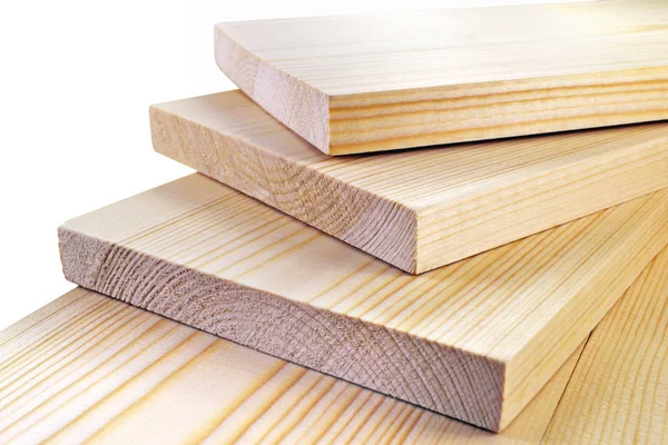 Beyaz bir arka plan üzerinde yalıtım ahşap plakalar