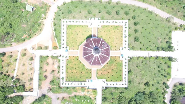 Bai Dinh Pagoda Flygfoto Högsta Buddhistiska Templet Asien — Stockfoto