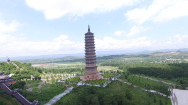 Bai dinh pagoda - Asya 'nın en yüksek Budist tapınağının havadan görünüşü