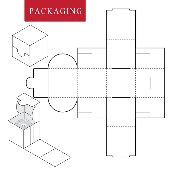 Pakiet dla piekarni. Ilustracja wektorowa szablonu Box. Package. — Wektor stockowy